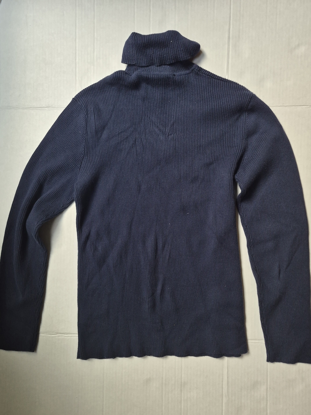 Ralph Lauren Navy Ribbed Turtleneck Neck Sweater